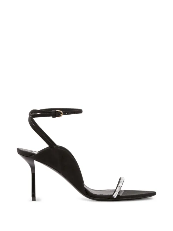 Victoria Beckham Victoria Embellished Sandals 75 Satin in Black