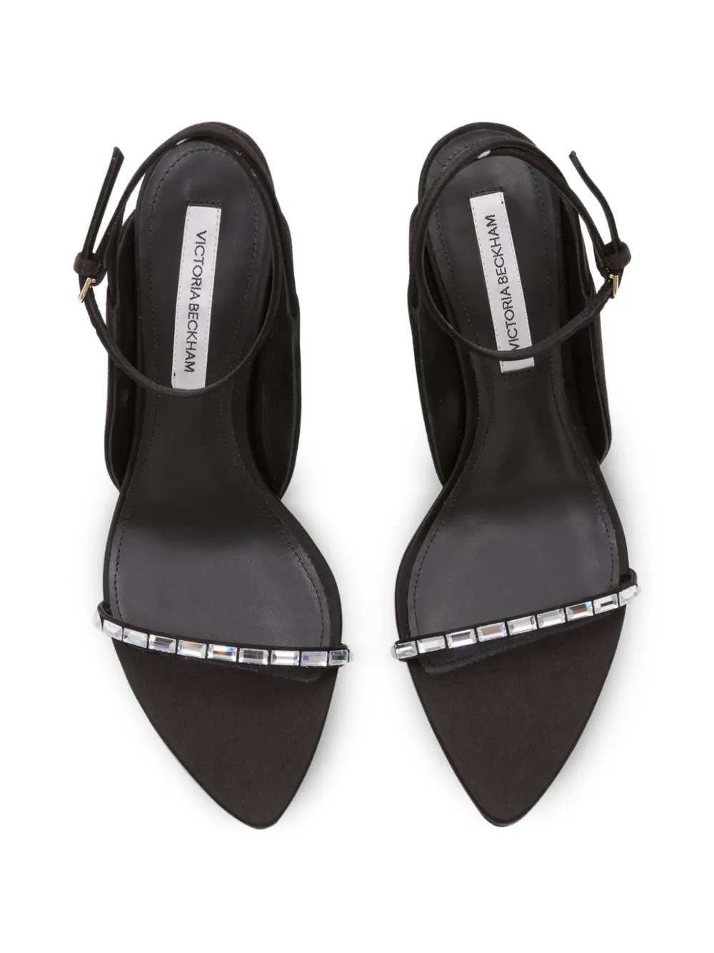 Victoria Beckham Verfraaide stiletto sandalen Zwart