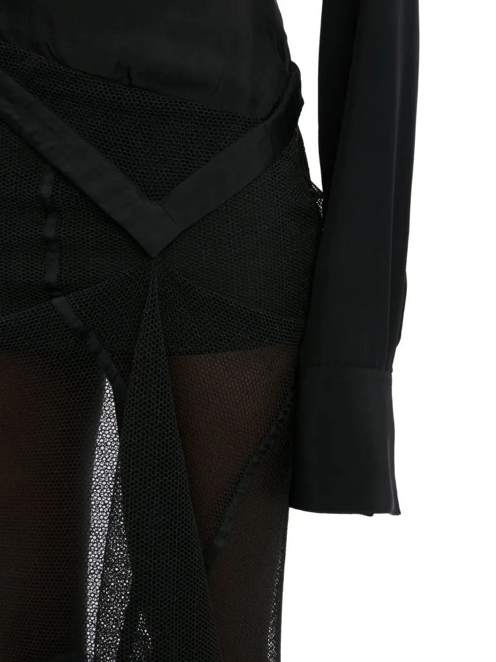 Victoria Beckham V-neck Long-sleeve Top in Black, view 5