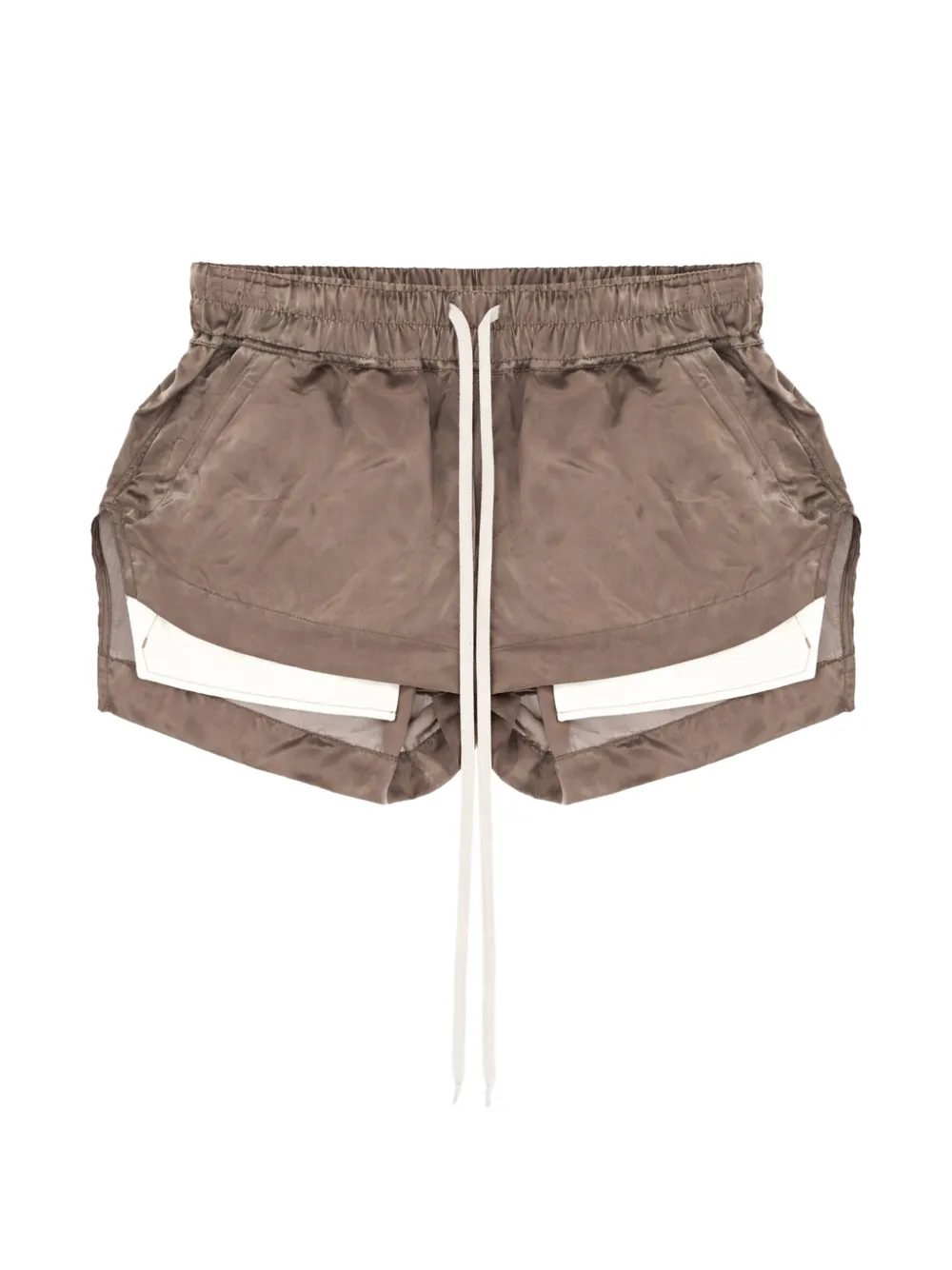Rick Owens elastic-waistband shorts - Marrone