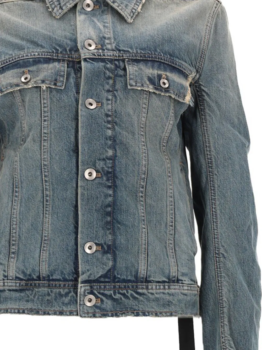 Rick Owens DRKSHDW Katoenen denim jack met zak Blauw