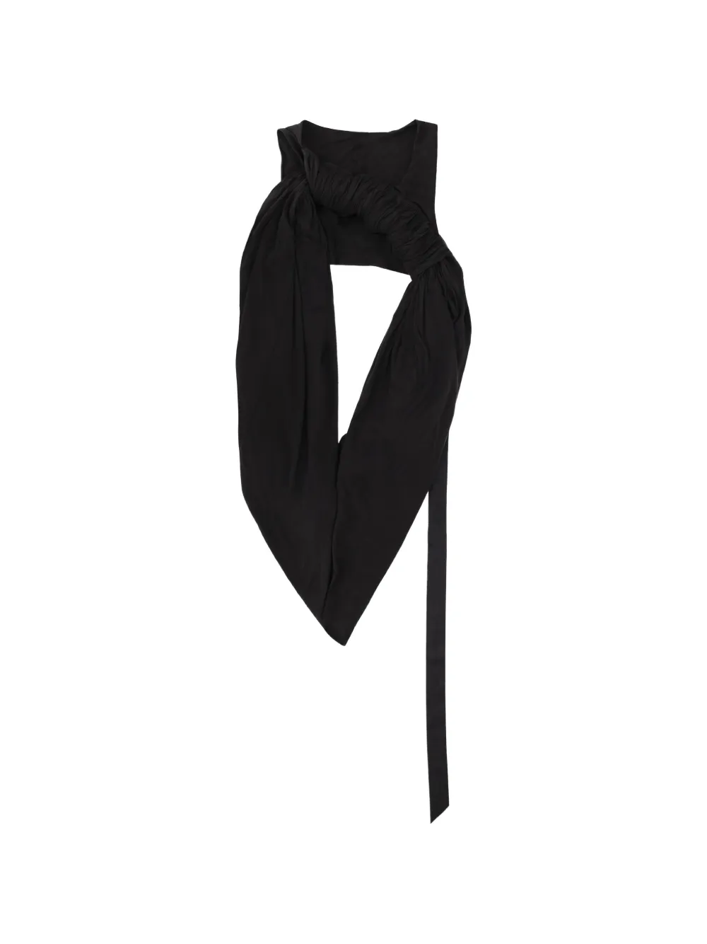 Rick Owens DRKSHDW sleeveless gathered-detail tank - Nero