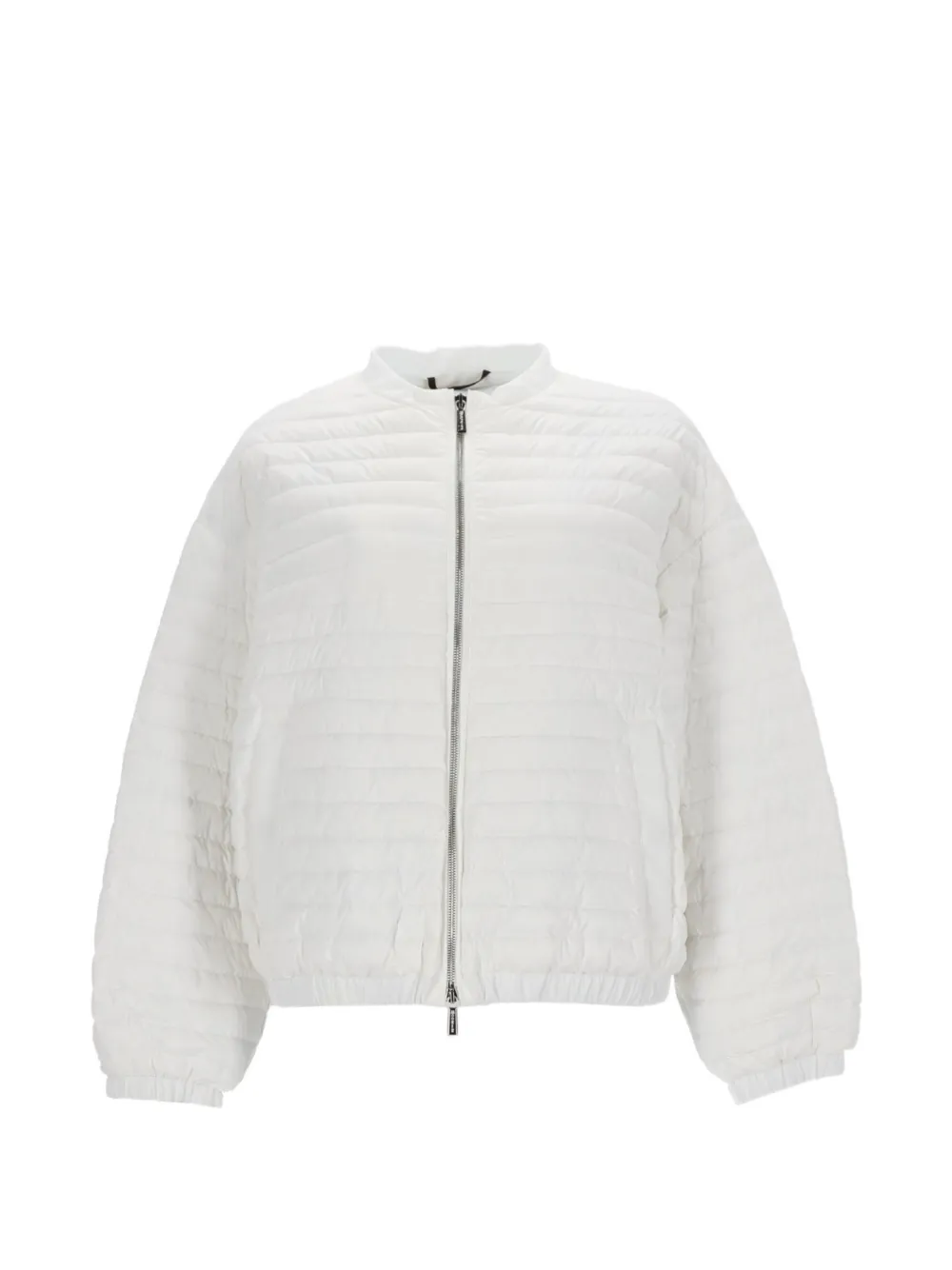 Moorer zip-up quilted jacket - Bianco
