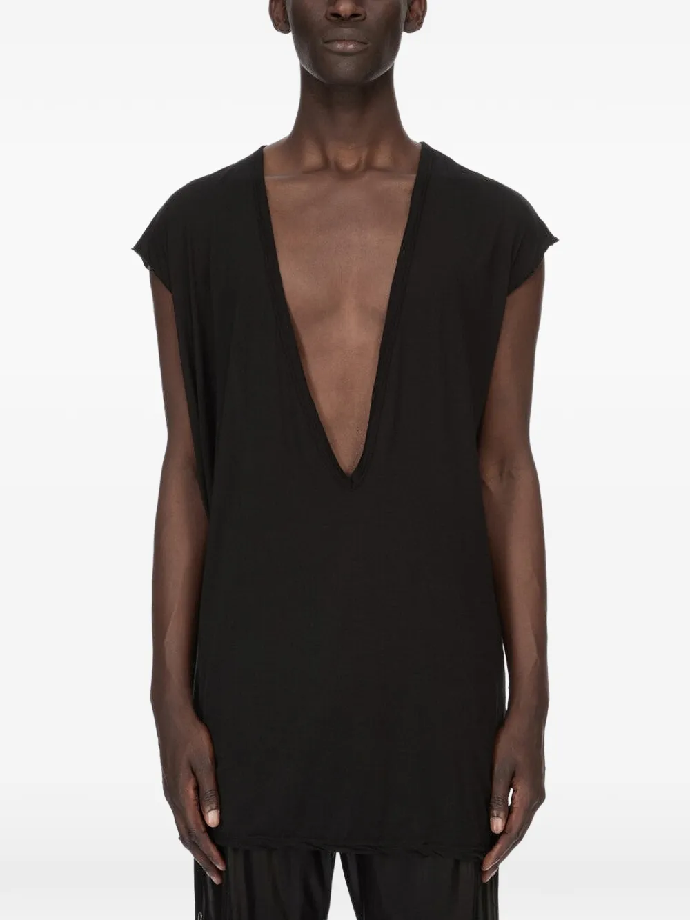 Rick Owens DRKSHDW Dylan mouwloos T-shirt met V-hals Zwart