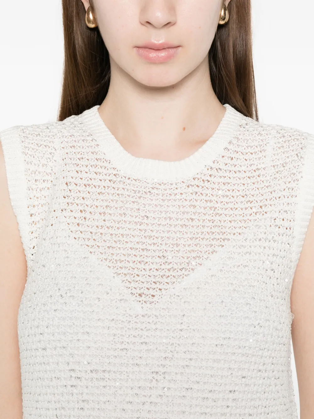 Fabiana Filippi Mouwloze jurk Wit