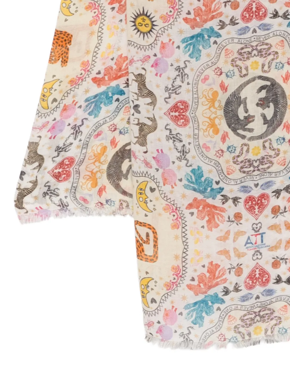 Faliero Sarti Sjaal met patroon Beige