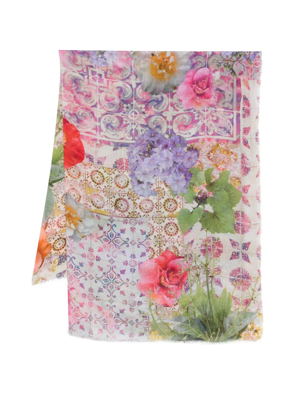 Faliero Sarti floral scarf - Toni neutri