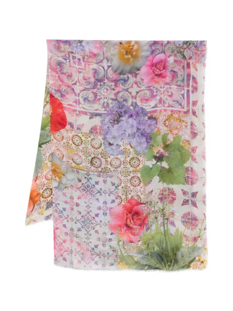 Faliero Sarti mascada con motivo floral