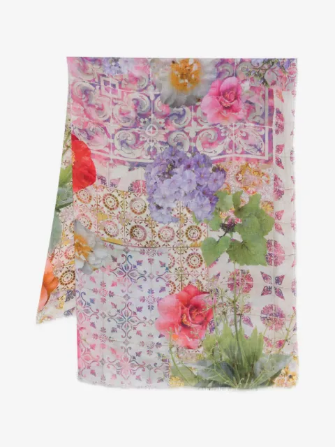 Faliero Sarti mascada con motivo floral