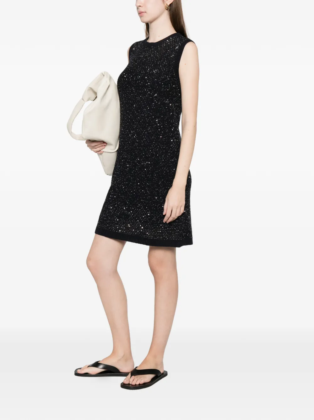 Fabiana Filippi Verfraaide mini-jurk Blauw