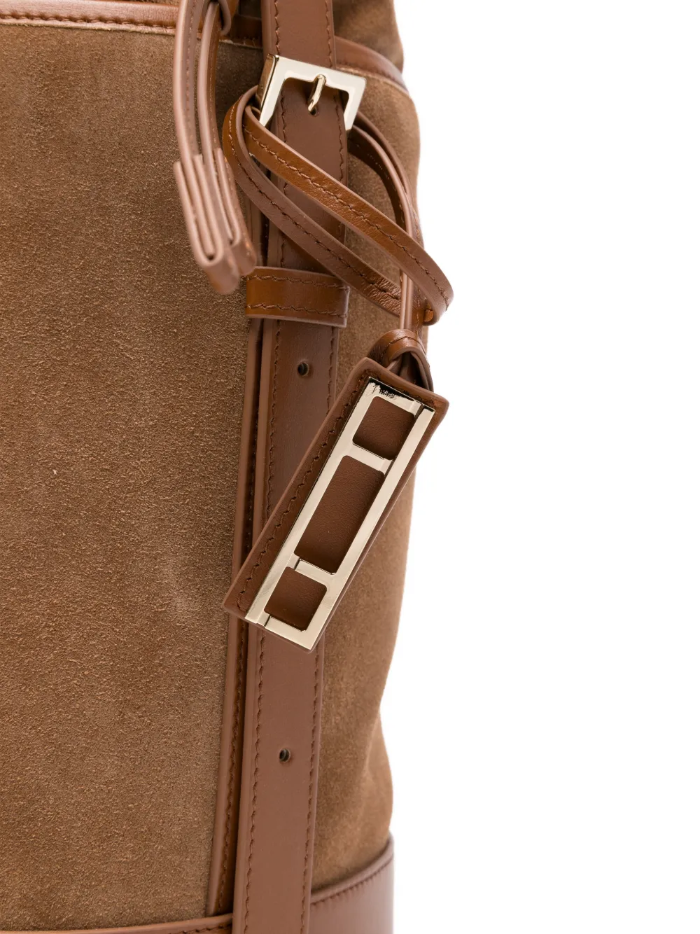  Fabiana Filippi Drawstring Bucket Bag - Brown 