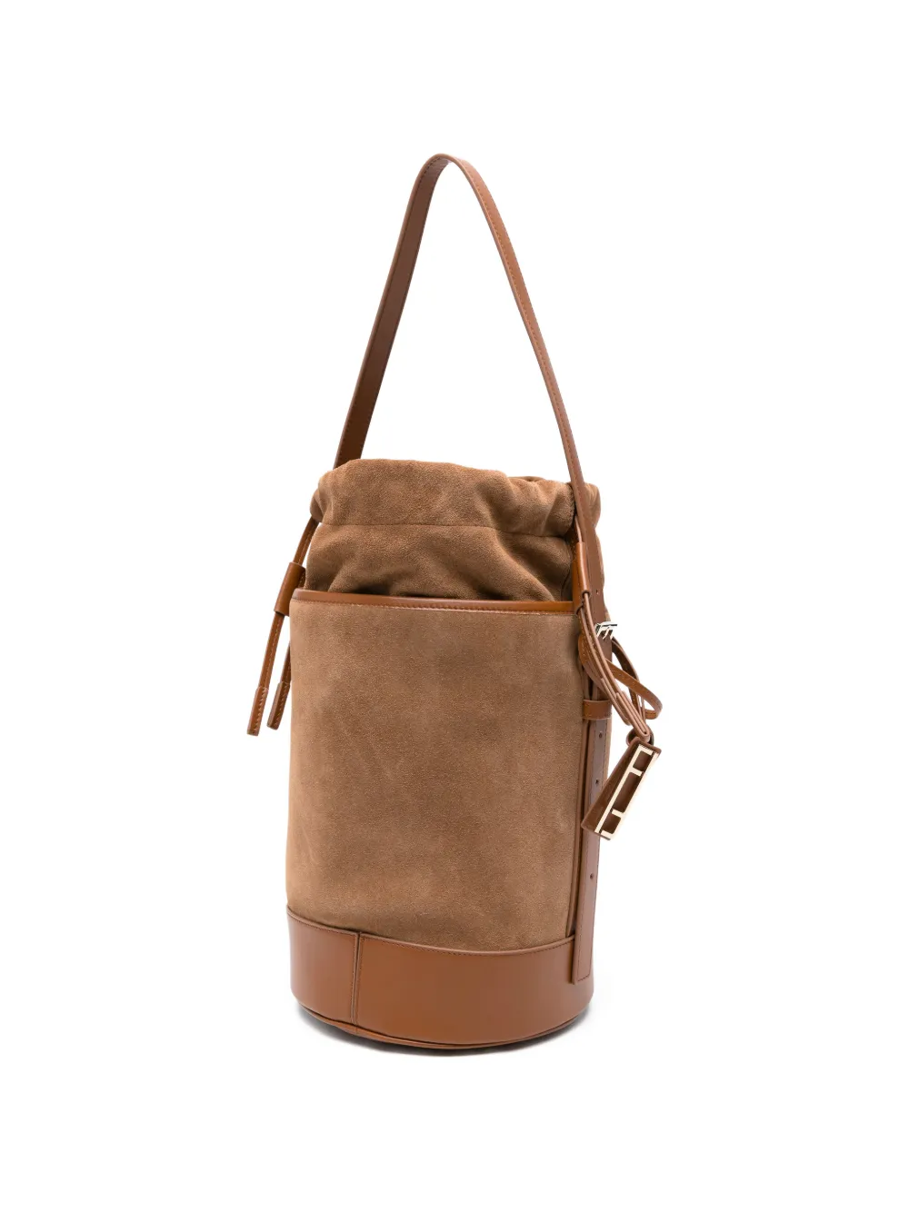  Fabiana Filippi Drawstring Bucket Bag - Brown 