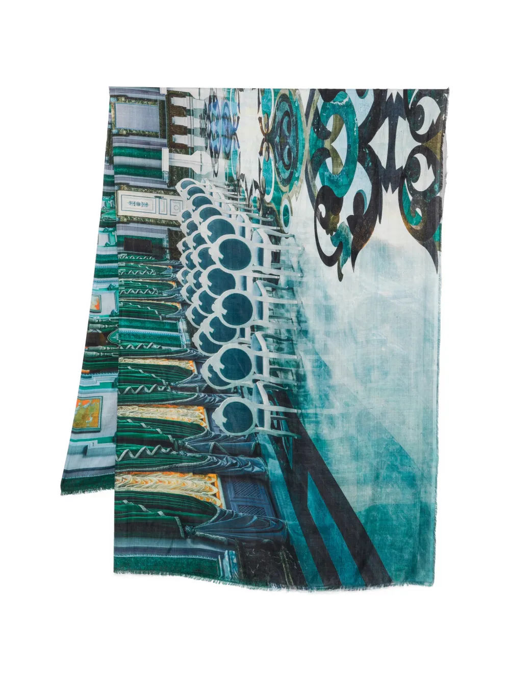 Faliero Sarti printed scarf - Blu