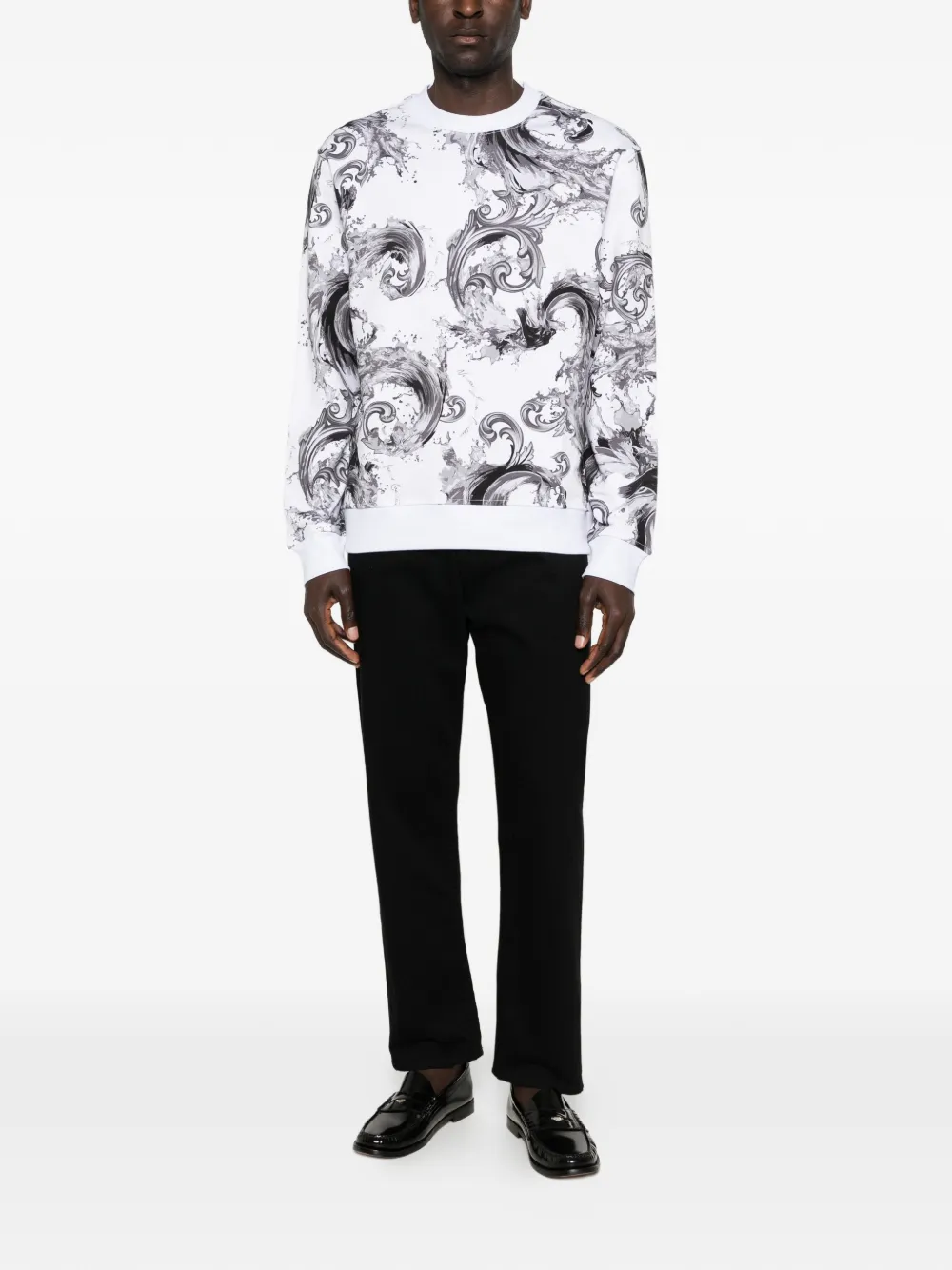  Versace Jeans Couture Patterned Sweatshirt - White 