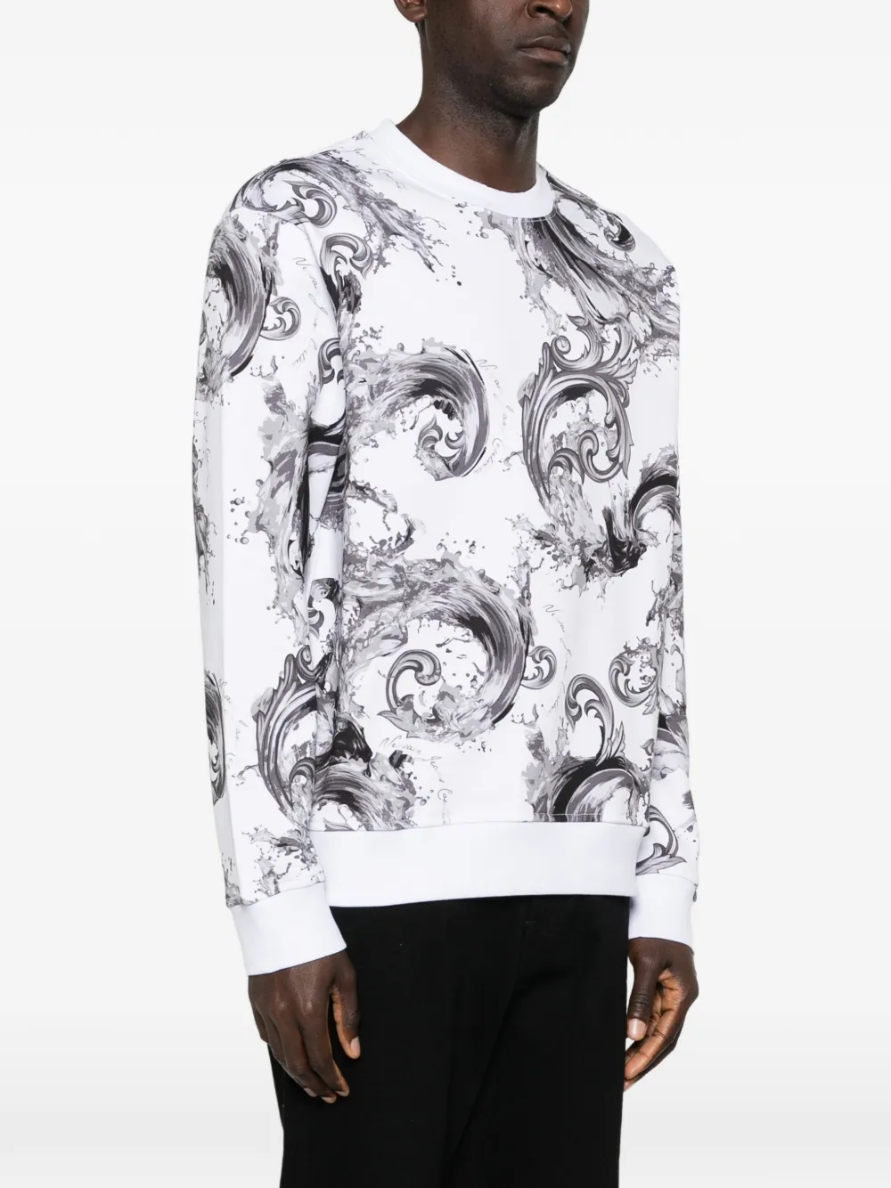  Versace Jeans Couture Patterned Sweatshirt - White 