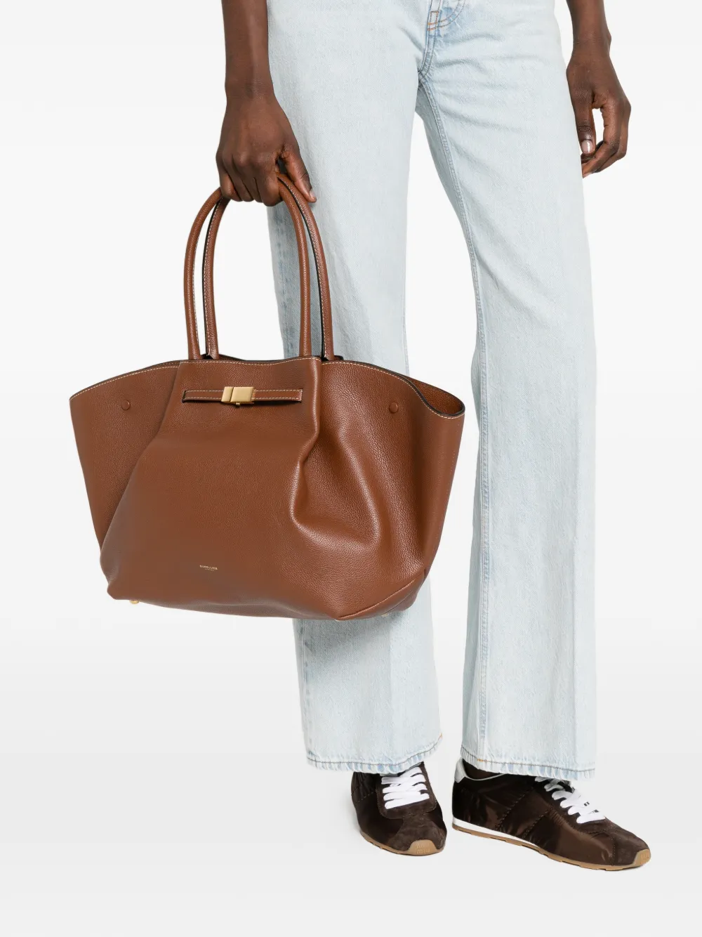  Demellier The New York Stitching Tote Bag - Brown 