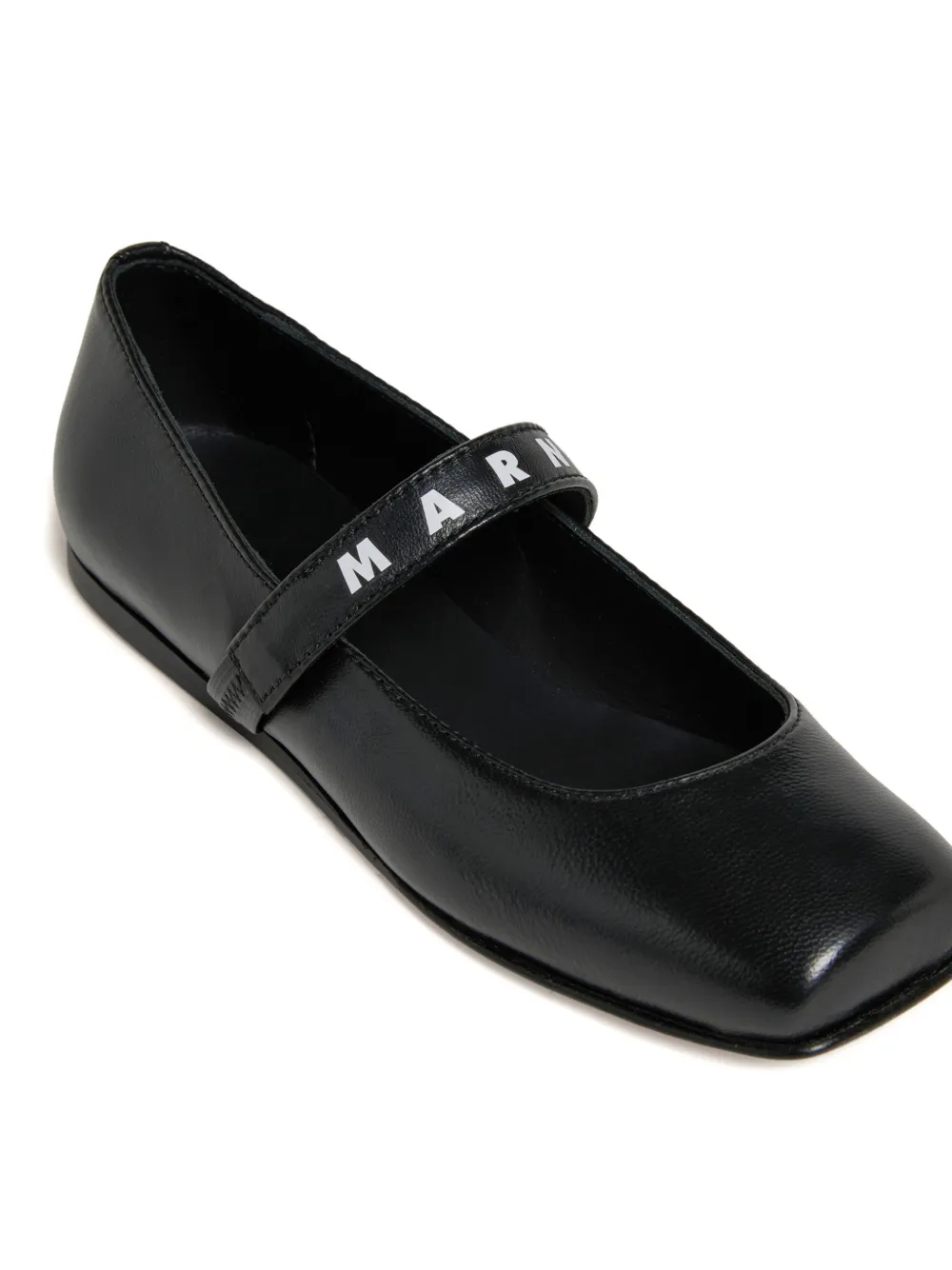 Marni Kids Leren Mary Jane schoenen Zwart