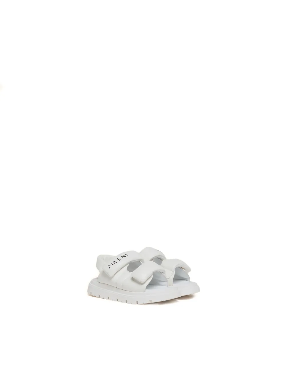 Marni Kids Gewatteerde sneakers met logo Wit