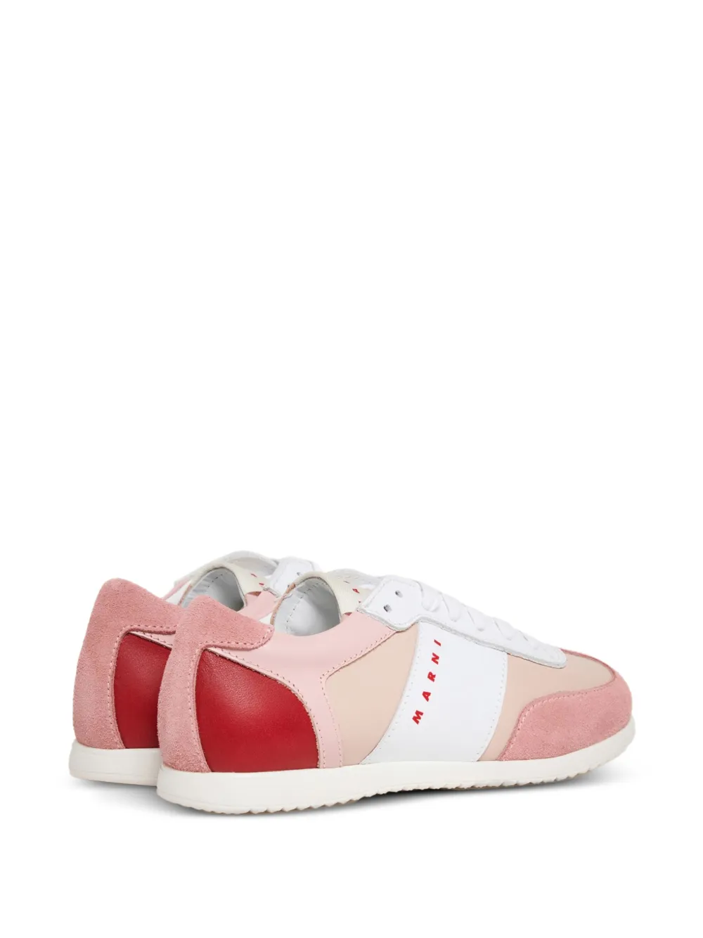 Marni Kids Sneakers met colourblocking en print Roze