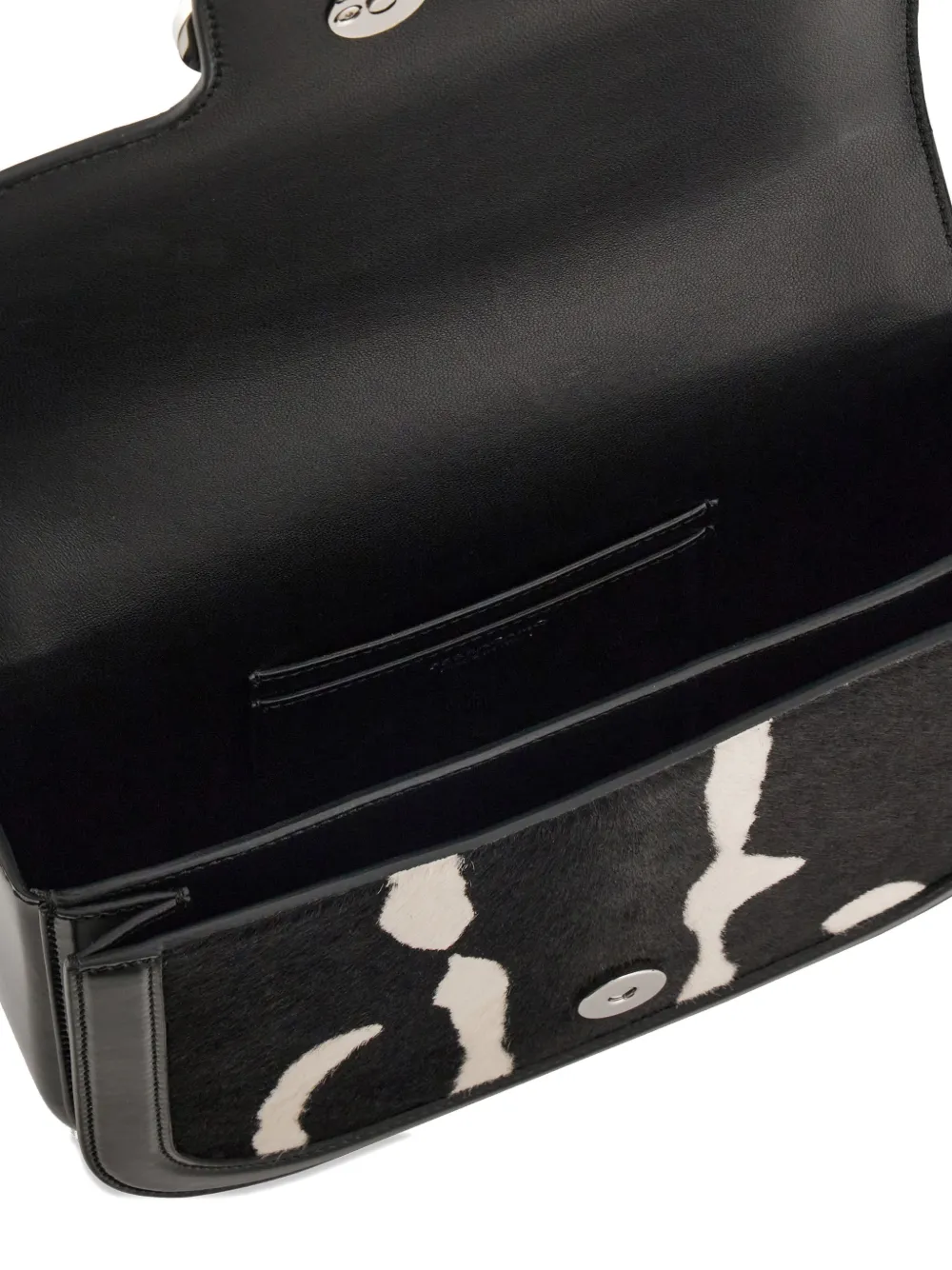 Ferragamo Double Gancini schoudertas (XS) Zwart