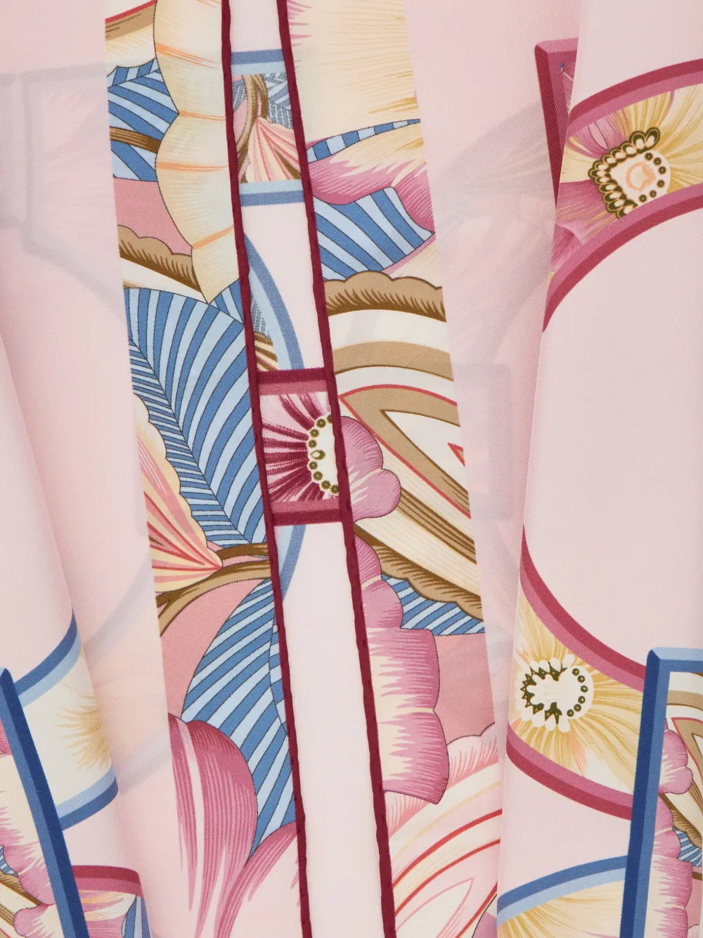 Ferragamo Gancini sjaal met bloemenprint Roze