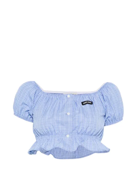 Miu Miu checked crop top