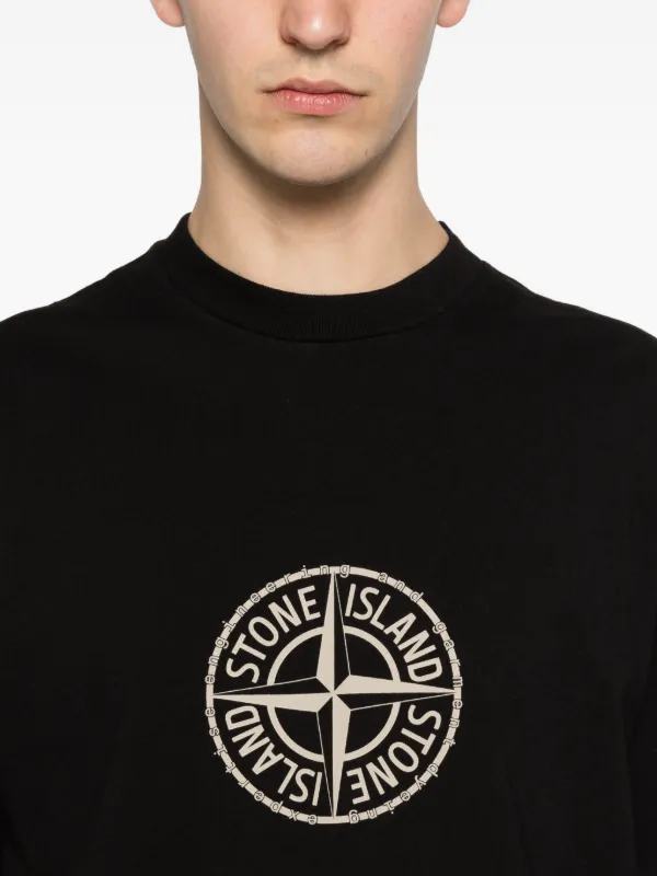 Stone Island 2100001 Organic Cotton Jersey T-shirt | Black | FARFETCH
