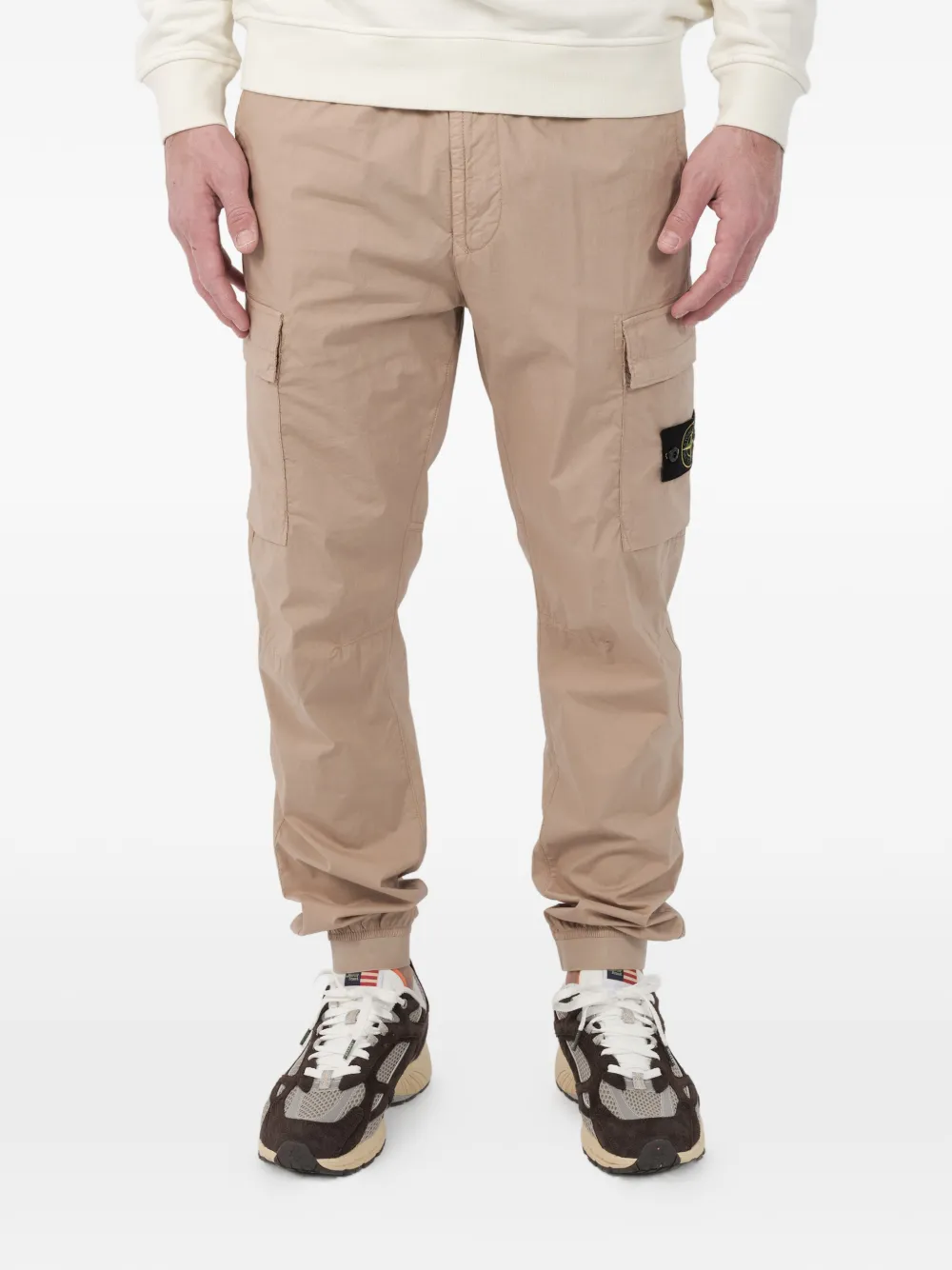 Stone Island Compass-badge cargo trousers - Toni neutri