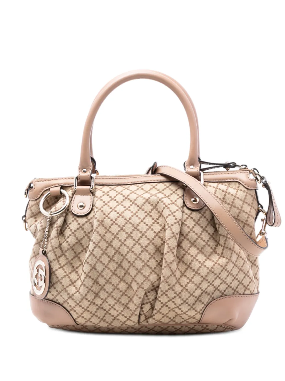 Gucci Pre-Owned Borsa a tracolla Sukey in tela con motivo Diamante 2016-2025 - Marrone