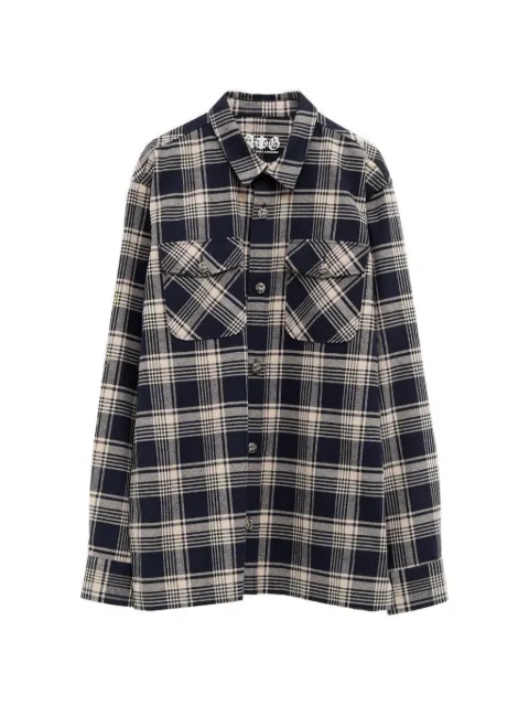 Amal Guessous plaid chest-pocket shirt