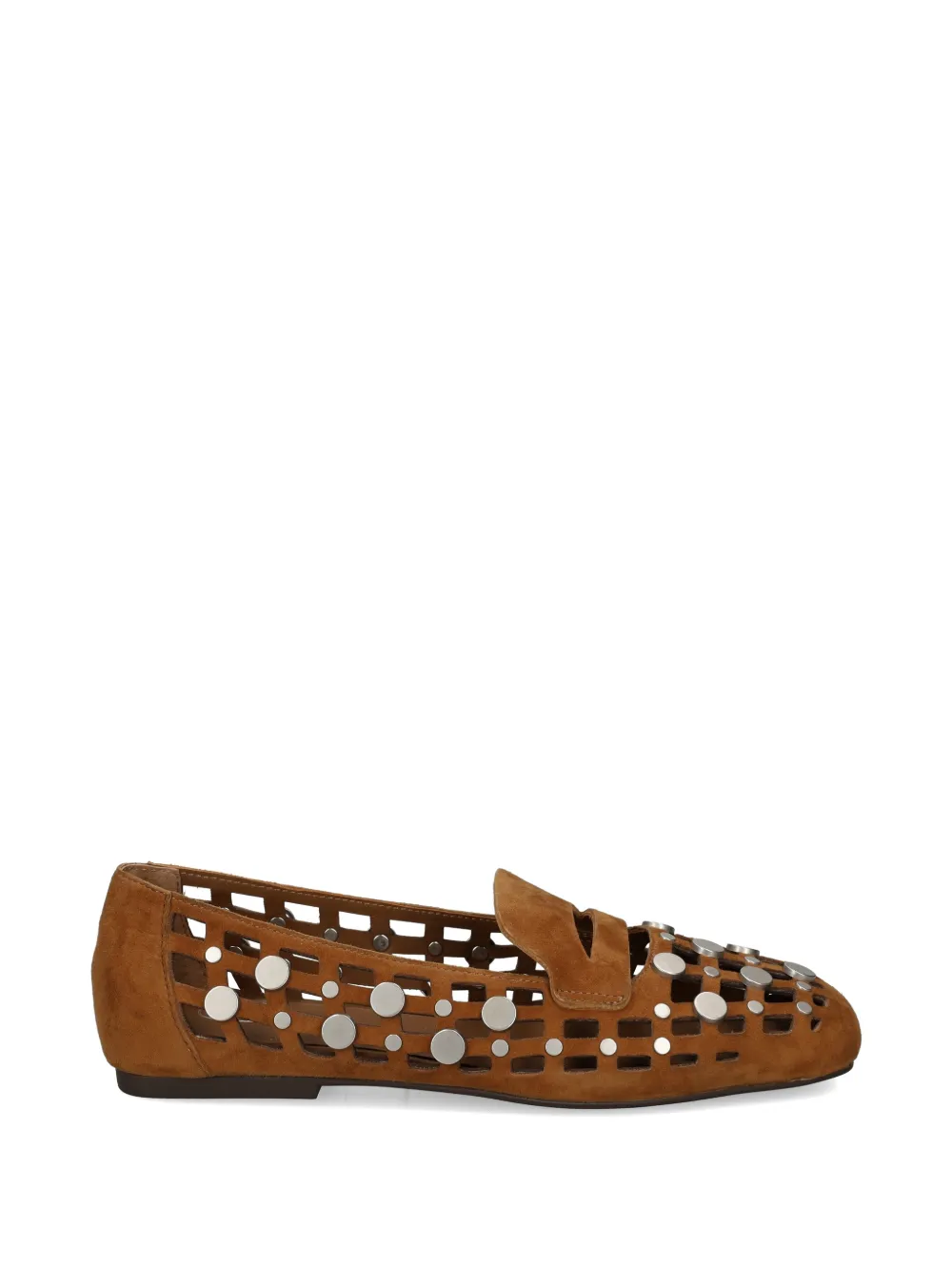 Ash Bali studded cut-out loafers - Marrone