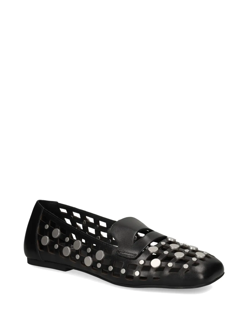 Ash Bali loafers met uitgesneden details en studs Zwart