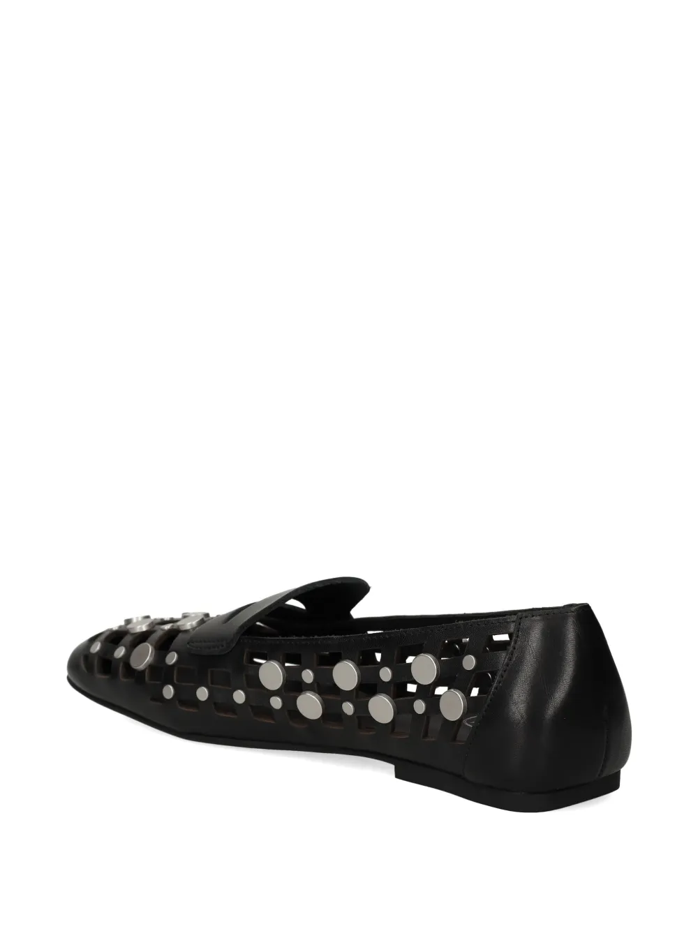 Ash Bali loafers met uitgesneden details en studs Zwart
