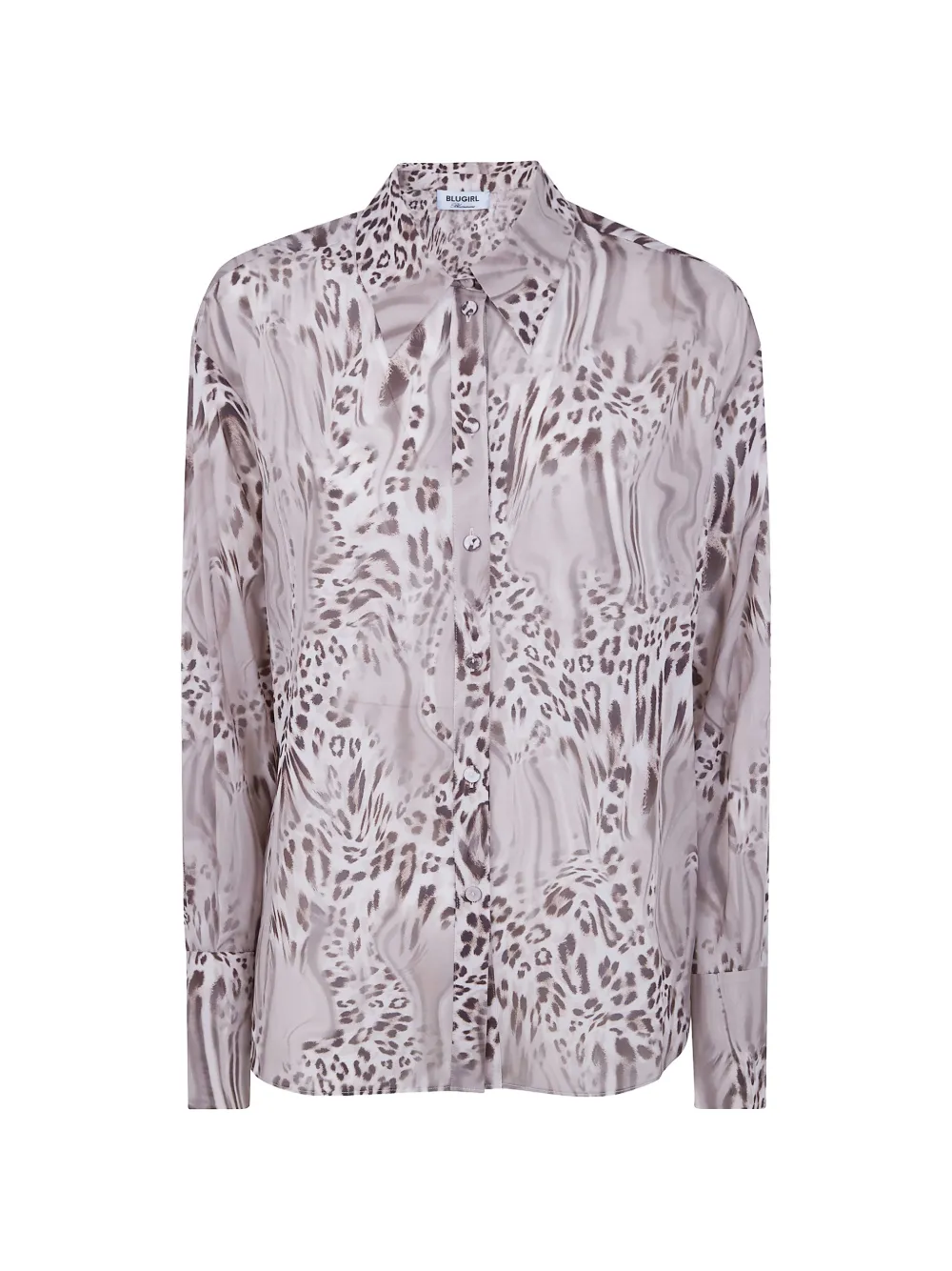 Blugirl buttoned animal print shirt - Grigio