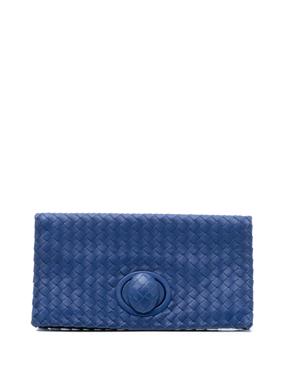 Bottega Veneta Pre-Owned Borsa a mano Intrecciato in nappa con chiusura a girello 2012-2025 - Blu