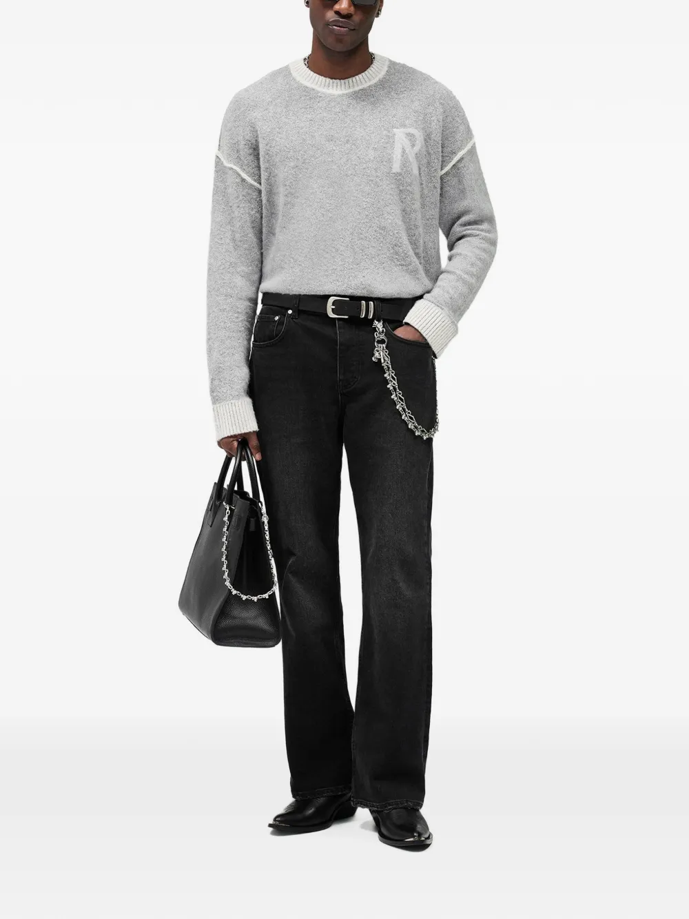 Represent Bootcut denim broek Zwart