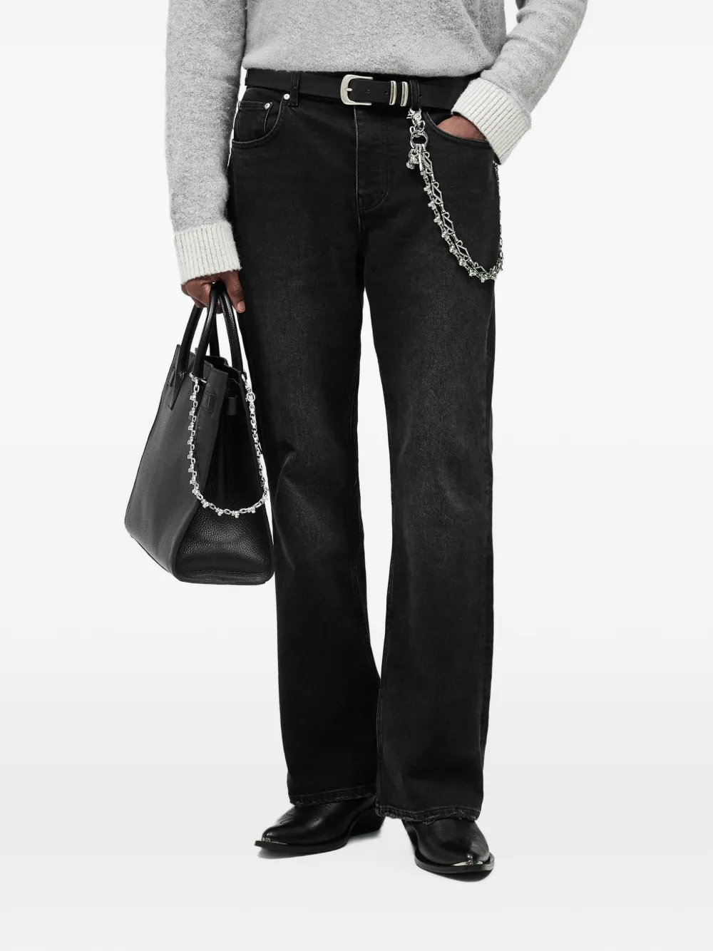 Represent Bootcut denim broek Zwart