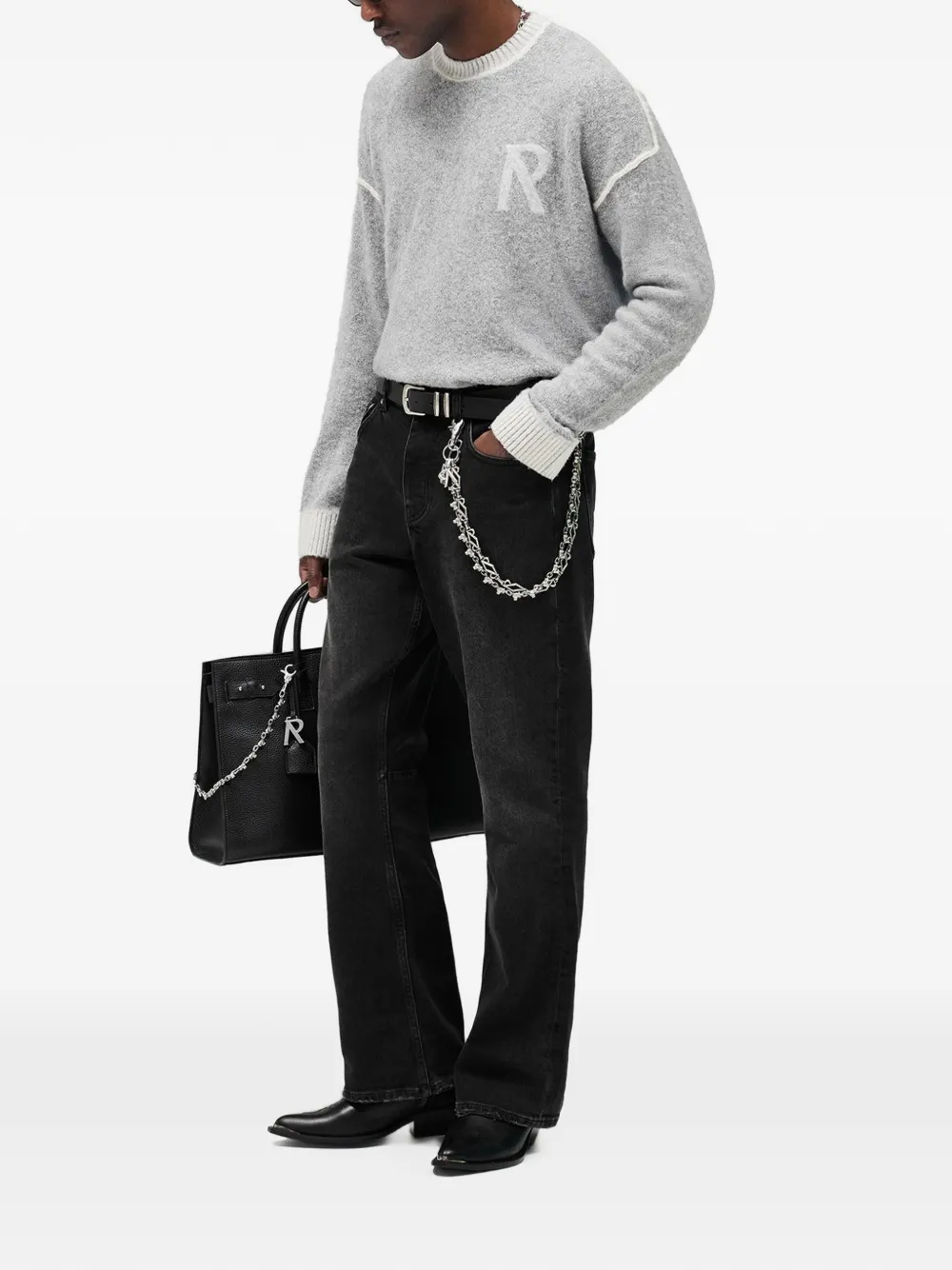 Represent Bootcut denim broek Zwart