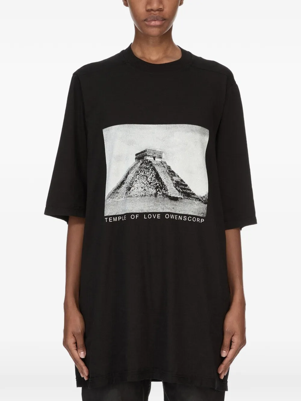 Rick Owens DRKSHDW Jumbo oversized T-shirt met grafische print Zwart