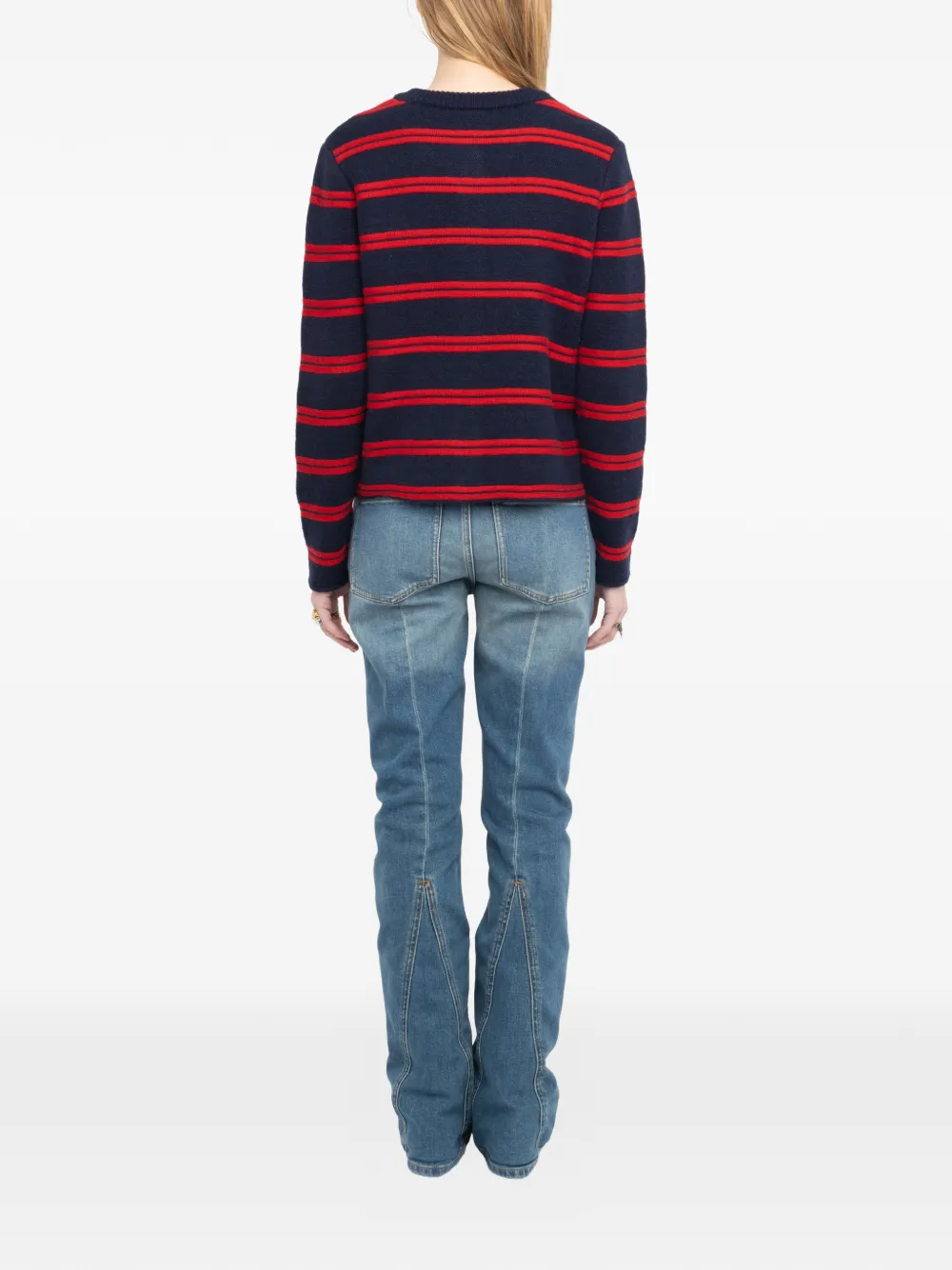  Zadig&voltaire Striped Pocket Cardigan - Blue 