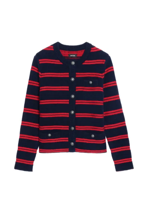 Zadig&Voltaire striped pocket cardigan