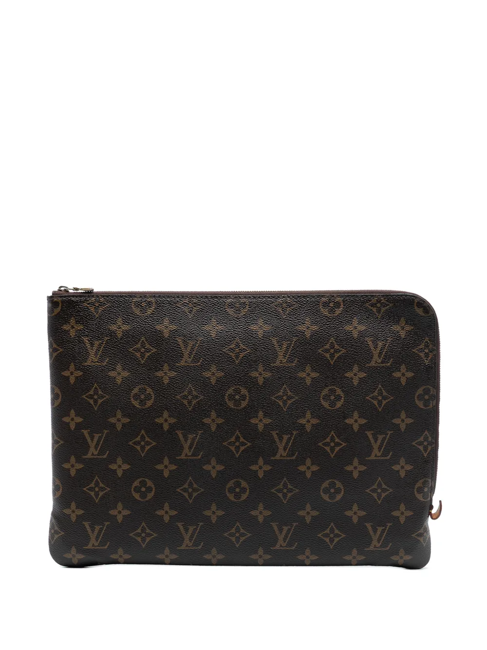 Louis Vuitton Pre-Owned Clutch Etui Voyage MM con monogramma 2018 - Marrone