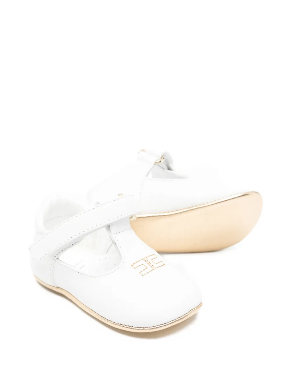 Elisabetta Franchi La Mia Bambina leather ballerinas Wit
