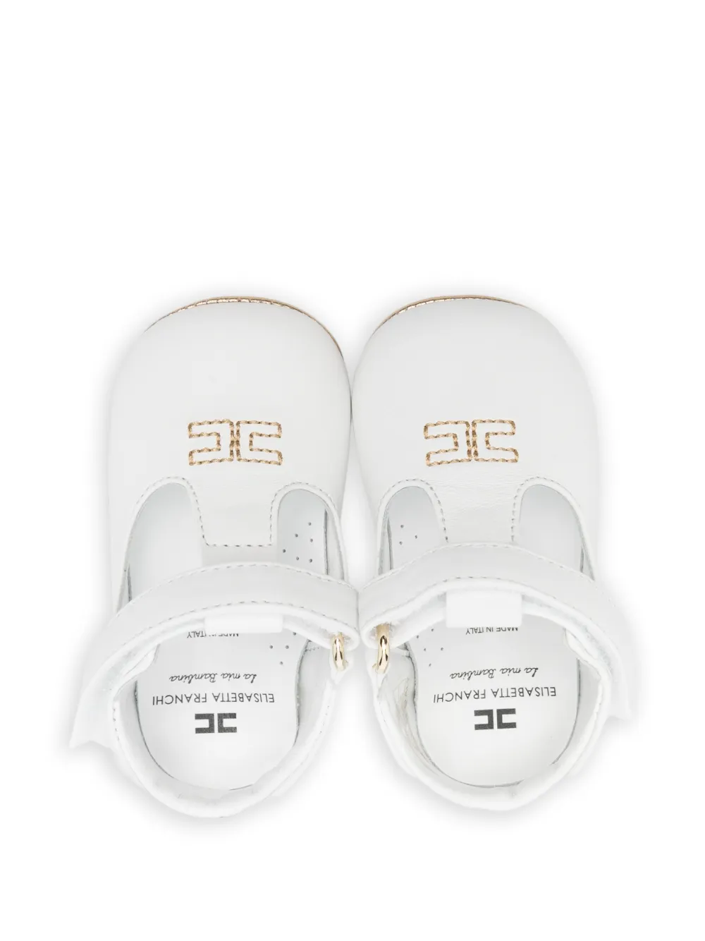 Elisabetta Franchi La Mia Bambina leather ballerinas Wit