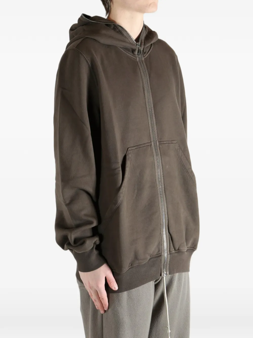 Rick Owens DRKSHDW Mountain hoodie met rits Bruin