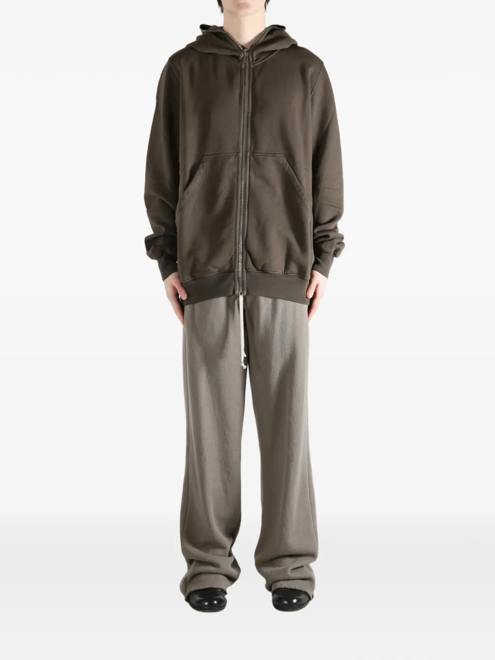 Rick Owens DRKSHDW Mountain hoodie met rits Bruin
