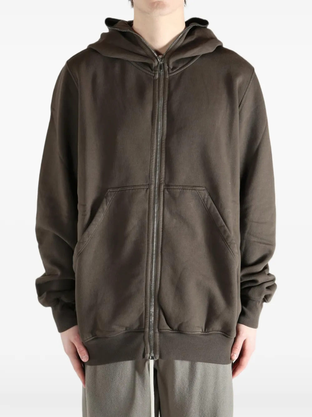 Rick Owens DRKSHDW Mountain hoodie met rits Bruin