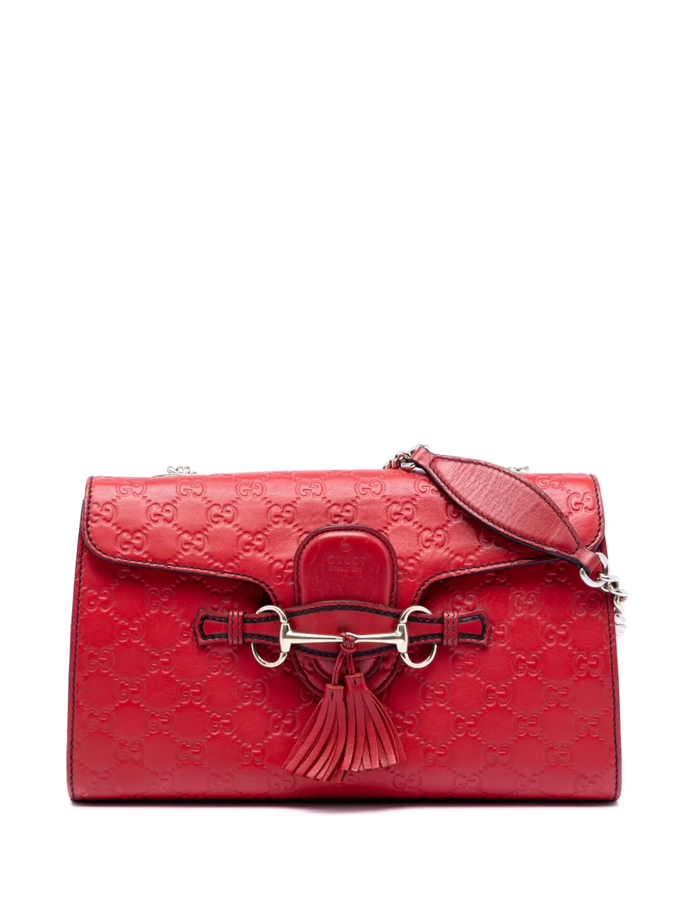 Gucci Pre-Owned 2016-2026 Medium Guccissima Emily shoulder bag - Rosso
