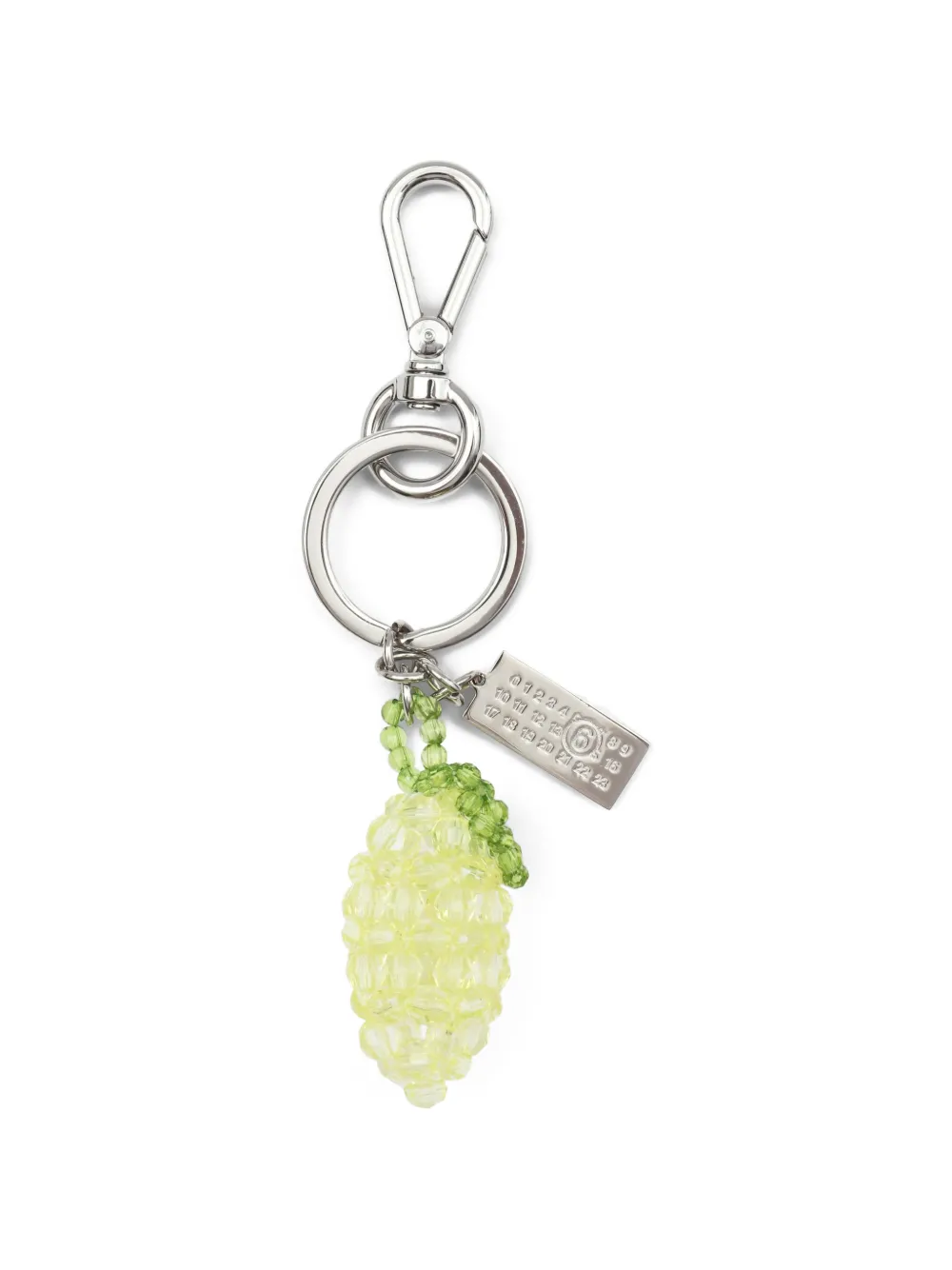 MM6 Maison Margiela lemon-shape beaded keyring - Gelb