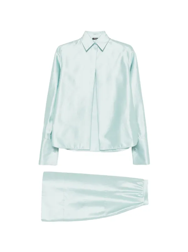 Kiton Shirt and Skirt Set (set of Two) in Blue